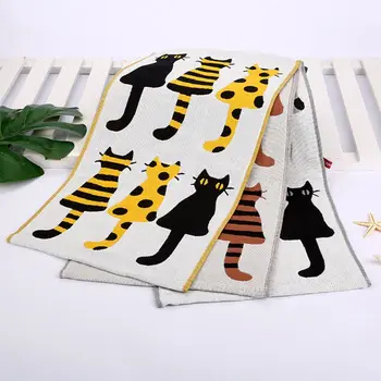 

Children Baby Jacquard Small Towel Rectangular Cartoon Kids Face Wash Towels Soft Absorbent Three-layer Cotton Gauze 63HE