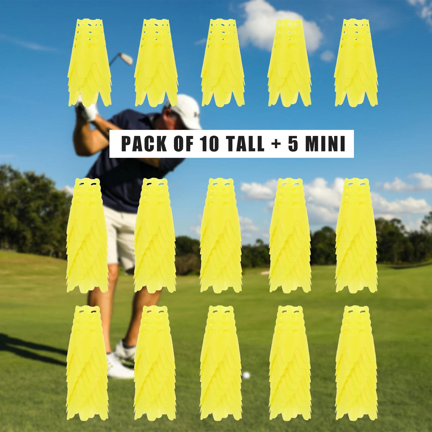 15pcs Home Golf Men Plastic Woman Professional Training Golf Mat Tees