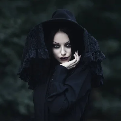 New Dark Gothic Vintage Lace Veil Hats 