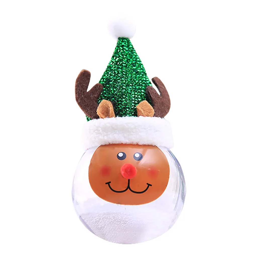 Горячая Распродажа, Рождественский шар с подсветкой и пузырьками, мультяшный креативный елочный орнамент - Цвет: C
