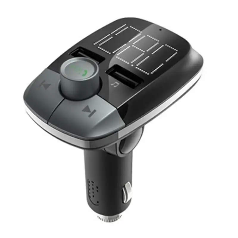 VODOOL T50 автомобильное Bluetooth 2.4A зарядное устройство для устройства handsfree 2 USB MP3-плеер fm-передатчик один клик управление отклонено Hands-Free повторный набор - Название цвета: Gray