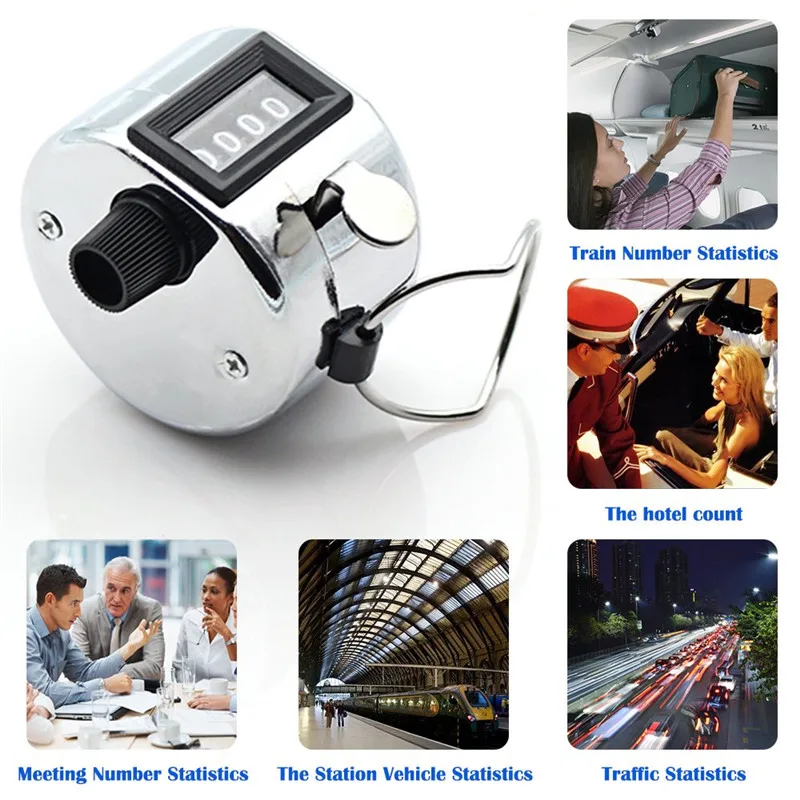 Digital Hand Tally Counter Pitch Counter Clicker Handheld Mechanical Number Click Counter (3)