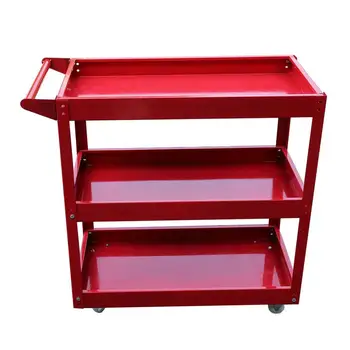 

High Performance 3 Tiers Home Garage Workshop Trolley Transport Tool Cart DIY Storage Wheel Cart Trolley