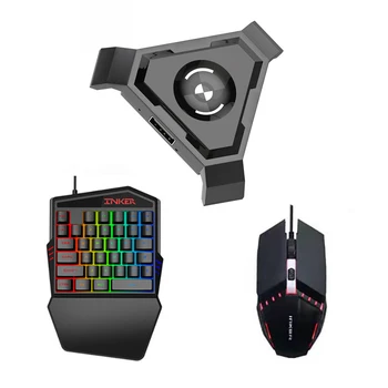 

Mobile Phone Gamepad Controller for P5 PUBG Gaming Keyboard Mouse Converter Bluetooth 4.1 PC Adapter Kit for IOS Android Gamer