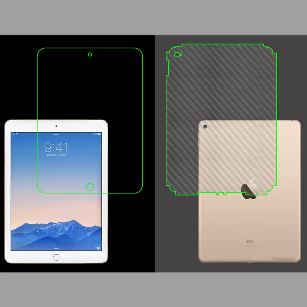 Прозрачная пленка на весь корпус из углеродного волокна для Apple iPad 3 4 5 6 7 8 Pro 9 11 12