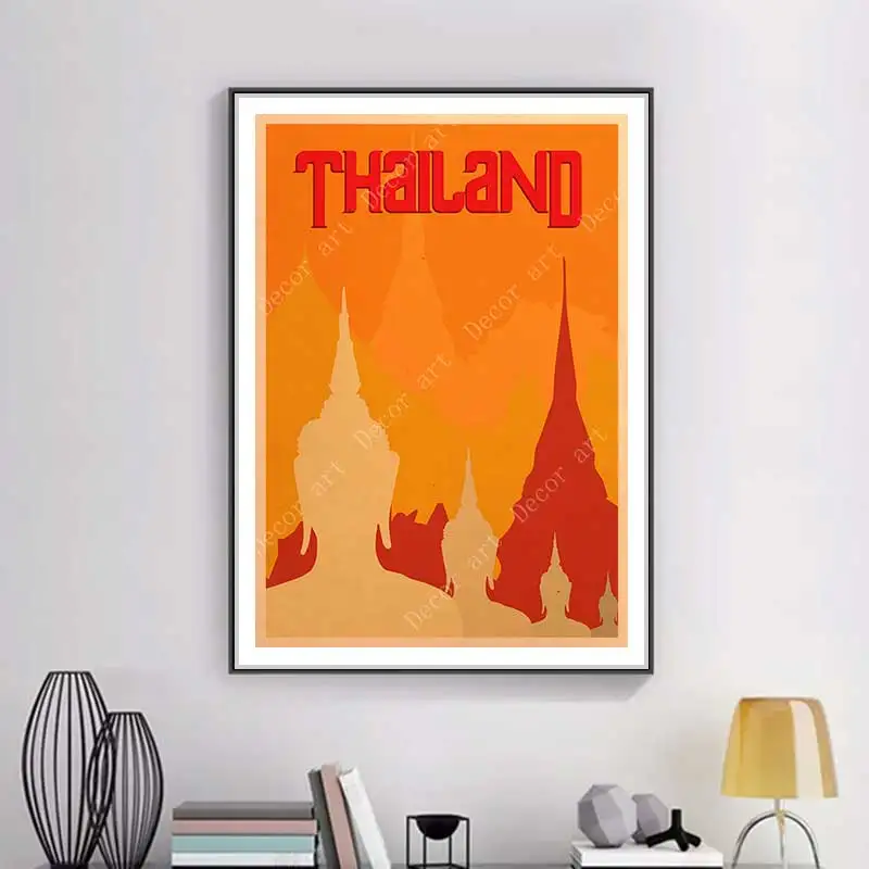 Посетить Таиланд путешествия холст картины винтажные настенные фотографии