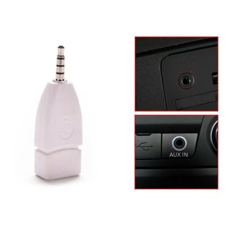 Audio Converter 3.5mm Male AUX Audio Plug Jack To USB 2.0 Female Converter Adapter for Car MP3 car wire cable adapter,car stereo accessories