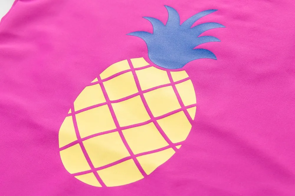 Wishere Summer Baby Girls Swimsuit Two Pieces Pineapple Printed Beach Baby Clothes Sun Protection