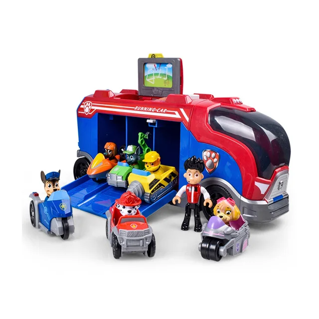 Mission Cruiser 6 Paw Patrol игрушки набор Миссия крейсер Щенячий патруль фигурка большой автобус Marshall автомобиль музыкальная Модель Дети подарки на день рождения - Цвет: Mission Cruiser 6