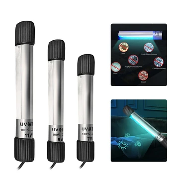 

7W 9W 11W Handheld UVC Germicidal Light Portable Ozone Sterilization Lamp Bulb Household Ultraviolet UV Disinfection Light
