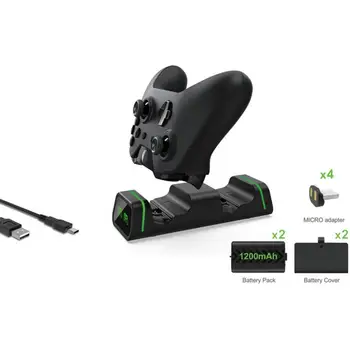 

Dual Controller Charging Dock for Xbox One / One S / One X Charging Station Display Screen with 2 Battery