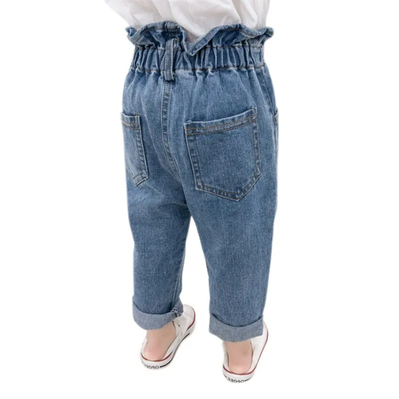 Летние джинсы для маленьких девочек, От 2 до 6 лет, детская одежда, хлопковые Повседневные детские штаны, джинсовая одежда для мальчиков-подростков