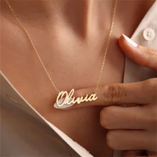 

EIEGANT Fashion Name Necklaces for Women Custom Jewelry Personalized Names Pendant Necklace Choker Lover Gifts Collar de mujer