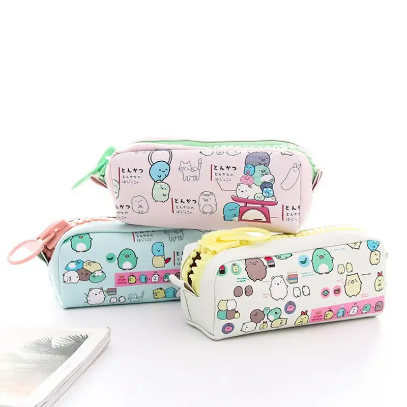1 шт. милый мультяшный чехол-карандаш Sumikko gurashi с большой застежкой-молнией из