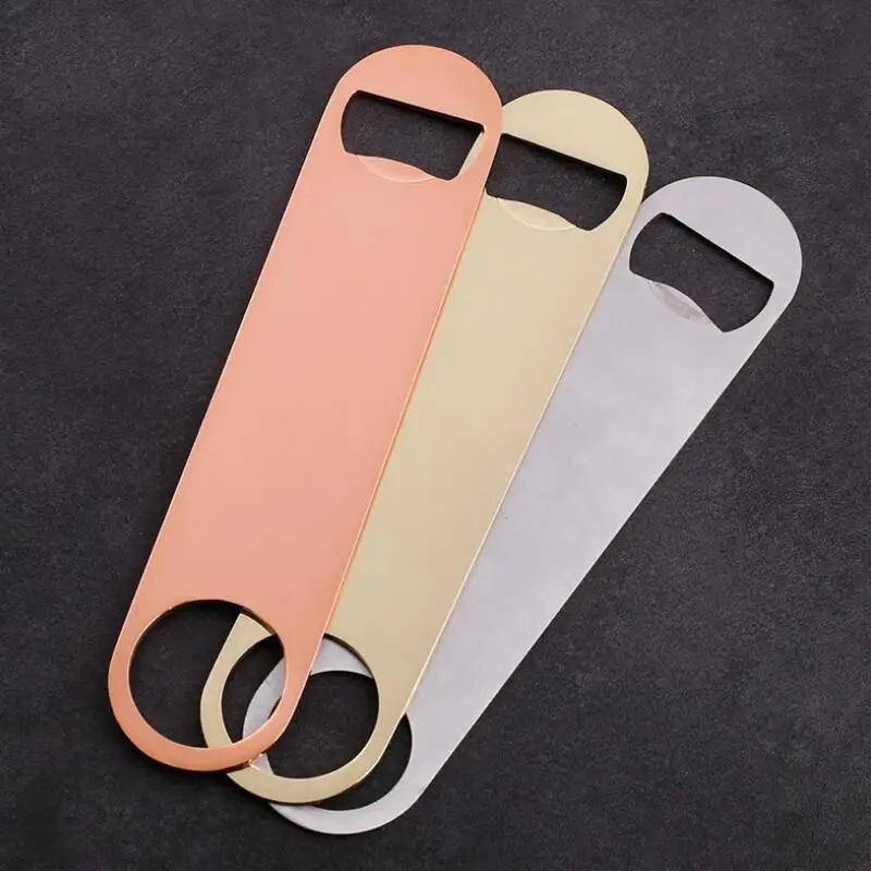 New Creative Stainless Steel Bottle Opener Large Flat Fancy Bottle Opener Beer Bottle Opener Home Restaurant Used LX8018
