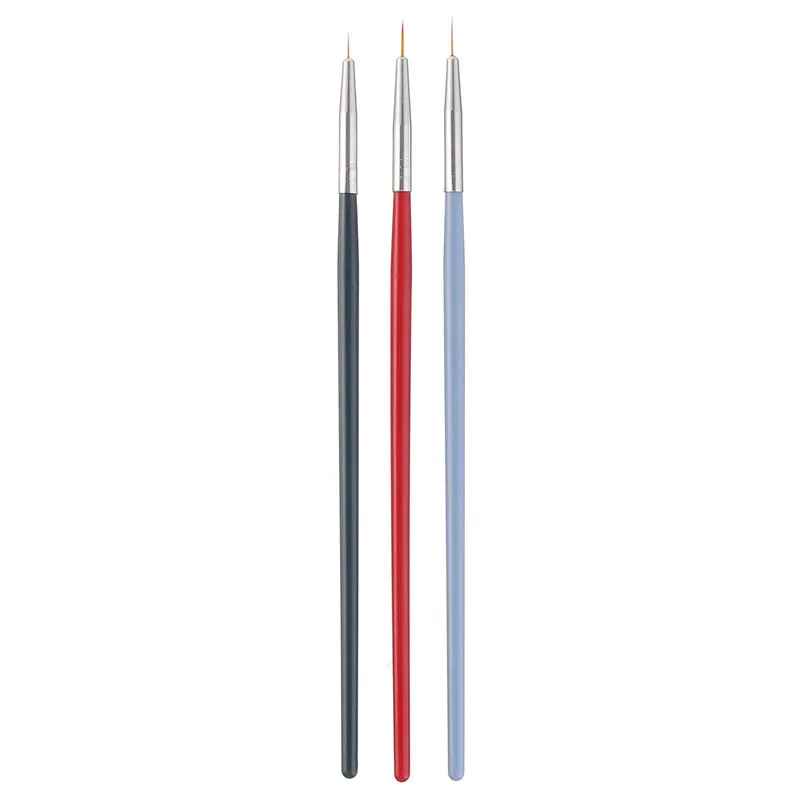 

3pcs/set Nail Art Liner Painting Pen 3D Tips DIY Acrylic UV Gel Brushes Drawing Kit Flower Line Grid French Design Manicure Tool