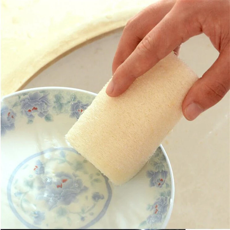 Натуральный Luffa Loofa Ванна Душ мыть горшок для тела чаша Губка скруббер