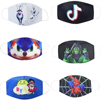 

Hot Anti Dust Face Mouth Mask Reusable Breathable Cotton Protective Children Kid Cartoon Cute Anime cosplay Mouth Face Mask