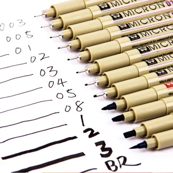 

Multiple Sets Black Fine Tip Inking Pens For Sketch Drawing Watercolor Brush Fineliner Ink Pen for Drawing Anime