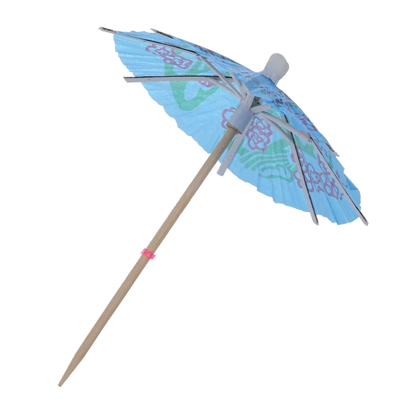 LBER 144 Paper Tropical Hawaiian Cocktail Drink Parasol Umbrella