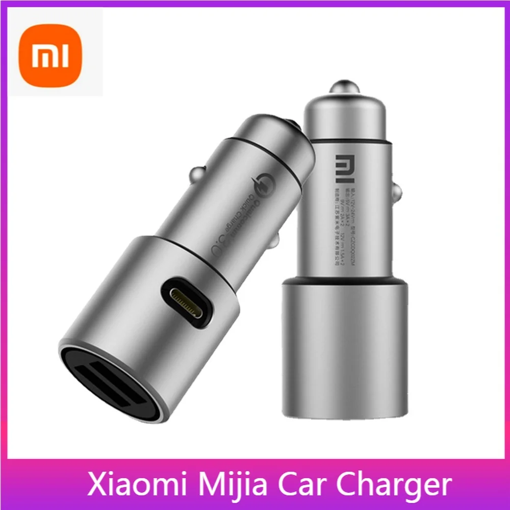100% оригинальное автомобильное зарядное устройство Xiaomi Mijia QC3.0 X2 двойной USB