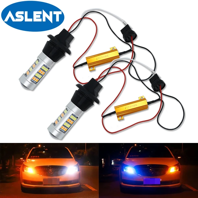 1156 P21W BA15S NO Error LED Canbus DRL Turn Signal Light Red Amber  Switchback