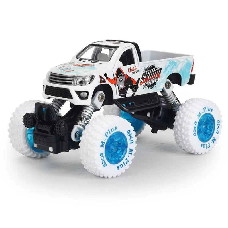 Горячие откатные игрушки на колесах автомобили мальчик большой монстр грузовик инерционная игрушка/машинка внедорожный автомобиль модель детские игрушки для детей подарок - Цвет: Серый