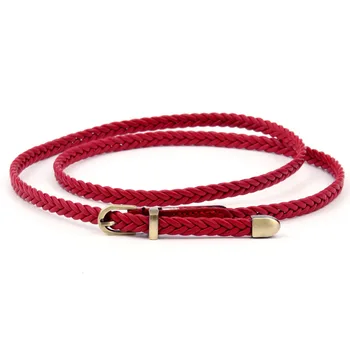 

Fashion Retro Weave Belt Hight Quality Elegant Pin Buckle Slim Waist Belts For Women Harajuku Cinturon Mujer Ceinture Femme Punk