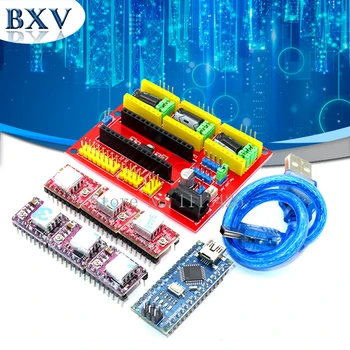 

3D V4 CNC Shield V4 Engraving Machine + Nano 3.0 with USB+ A4988 Reprap Stepper Drivers NEW