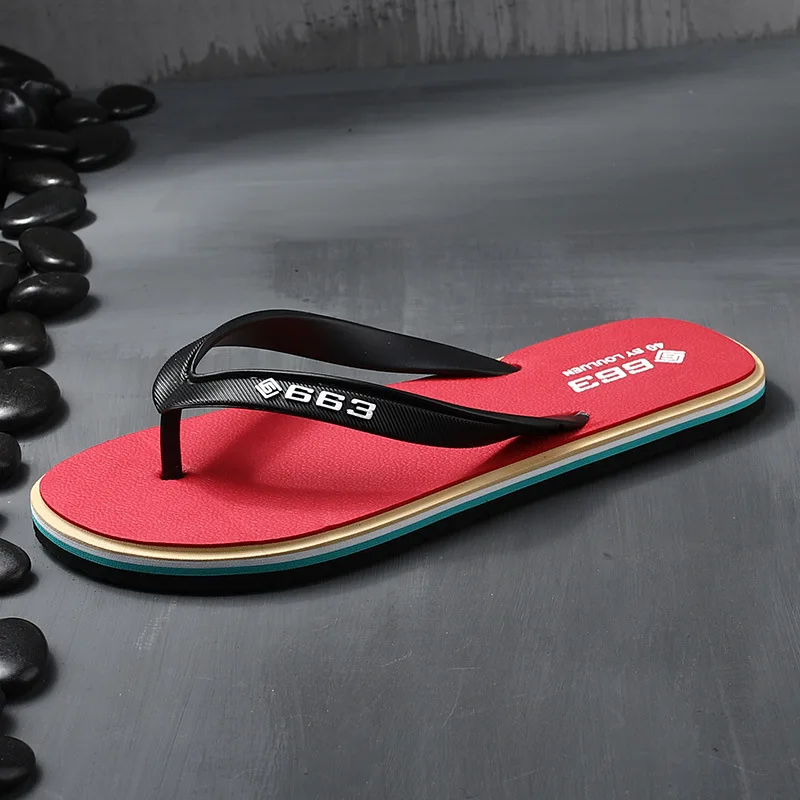 

MEN'S Flip Flops Summer 2019 New Style Outer Wear Korean-style Trend Sandals Outdoor Anti-slip Soft-Sole Leisure Slippers