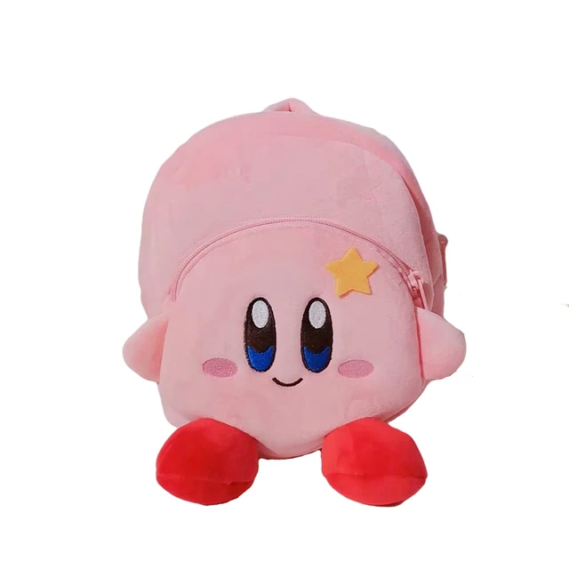 Kawaii Cute Girly Heart Pink Kirby Large-capacity storage Plush backpack Children's shoulder bag birthday Christmas gift 2