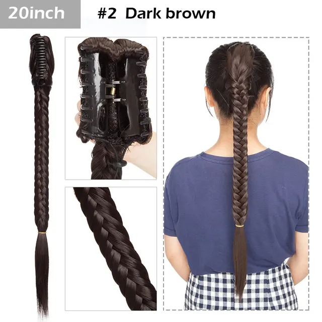 S-noilite Syntheitc Big Grab Ponytail Hair Extension Claw Clip In Ponytail Extension Hair Fake Hairpiece For Women Daily Party 20-1783