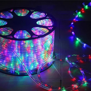 

LED Strip Light RGB 20LEDs/M 2M-20M Waterproof IP67 AV220V Christmas Decoration Rainbow Outdoor String with Controller Adapter