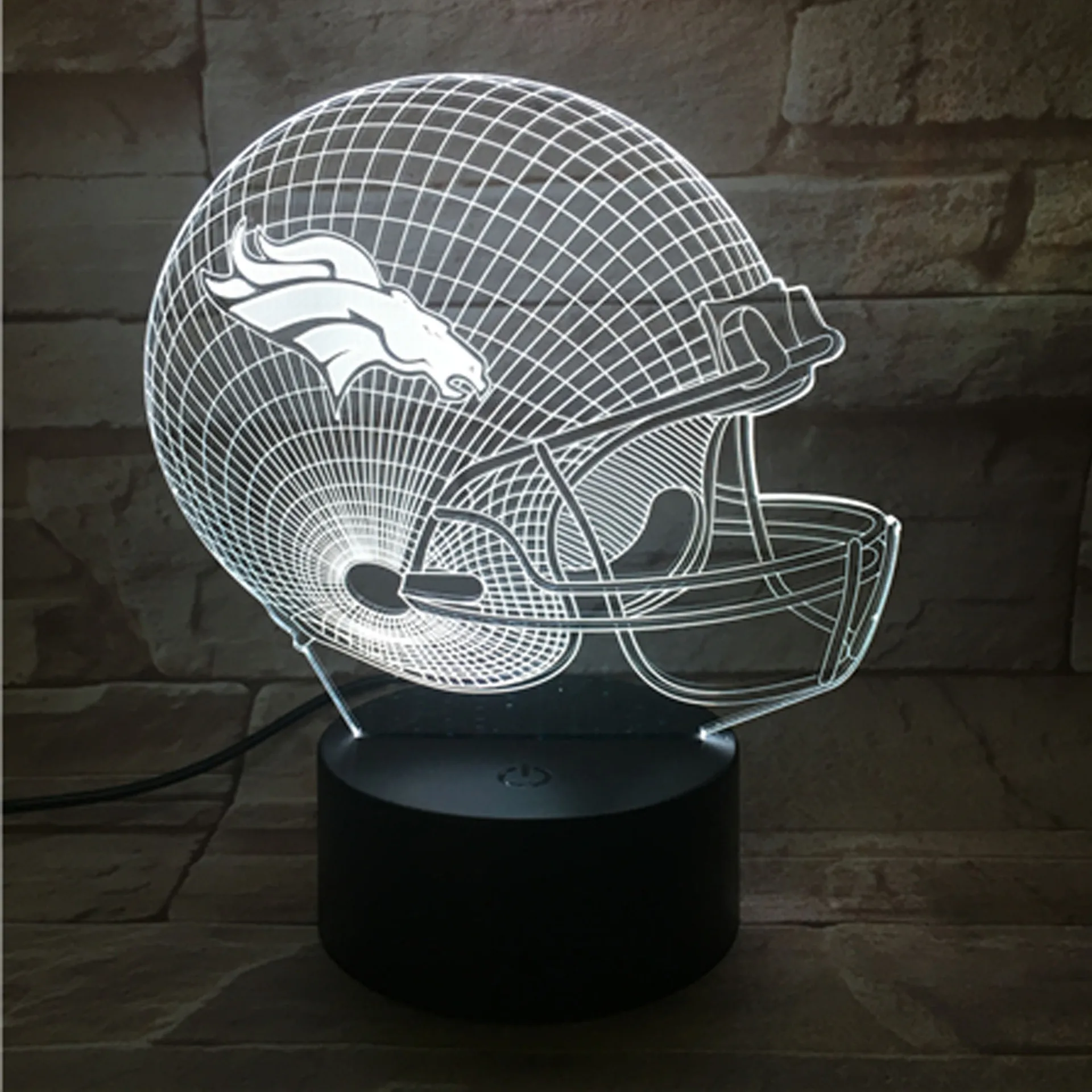 

Foreign Trade New Style Rugby Denver Broncos 3D Lamp Colorful Remote Control Touch Control LED Gift Lamp