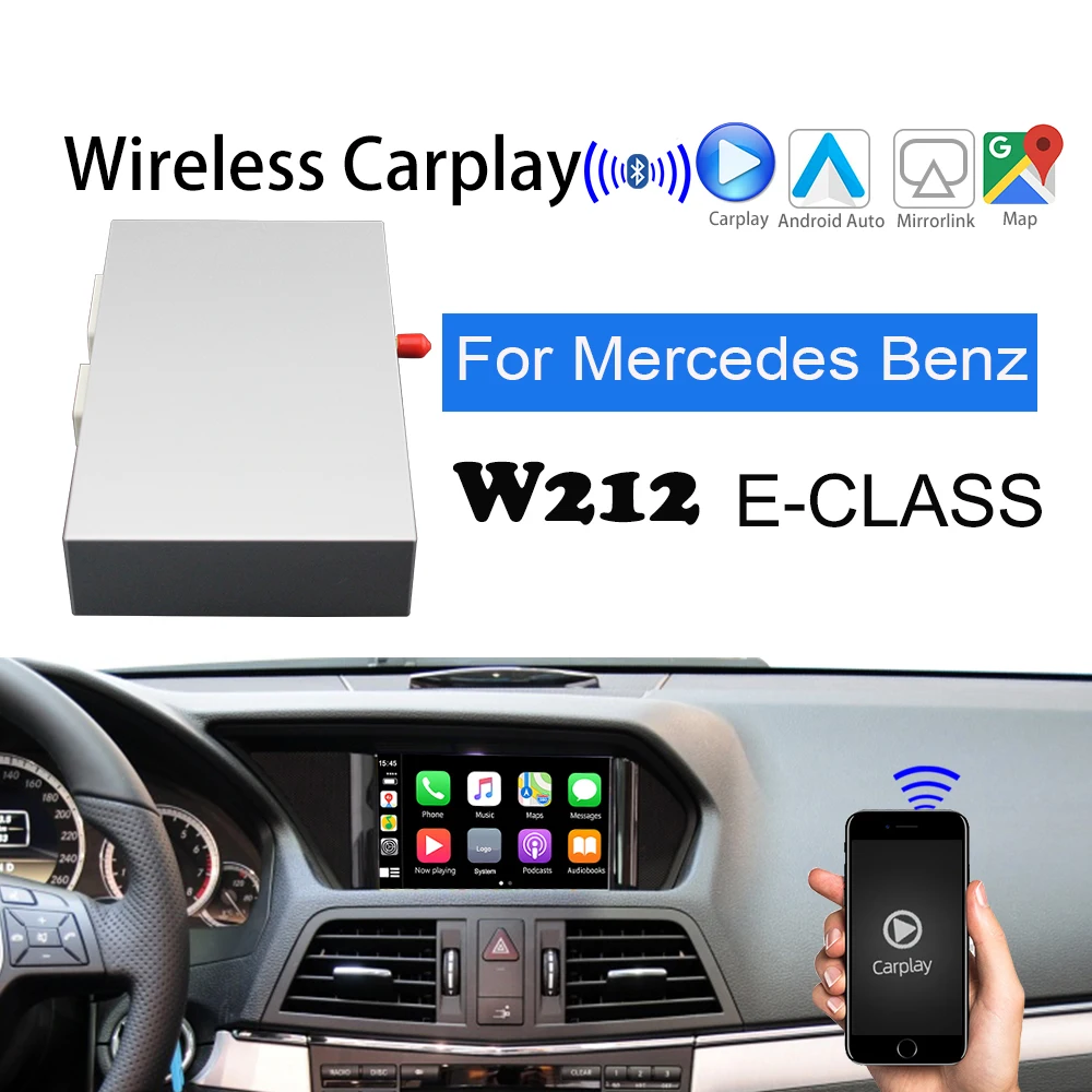 2-1 Wireless Apple Carplay For mercedes benz w212 E class Support NTG 4.5 5 System multi media Navigation car play For Rear Camera
