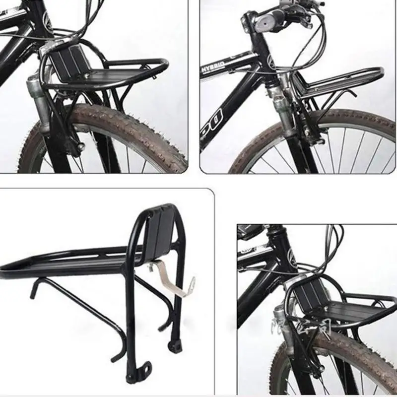 Алюминиевый сплав MTB дорожный велосипедный велосипед передняя стойка переноска Сумка багажная полка Кронштейн багажник для велосипеда запчасти