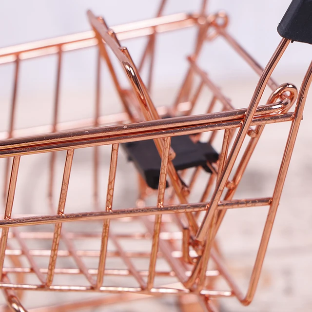 1Pcs Cute Mini 1/12 Miniature Dollhouse Supermarket Shopping Cart Trolley Play Doll Food Drink Accessories Toy 5