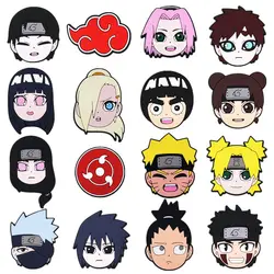 Breloques de chaussures Manga Ninja japonais, accessoires en PVC, dessin animé Kakashi, chaussures de styliste de décoration pour corc jibz, cadeaux de fête de noël pour enfants 