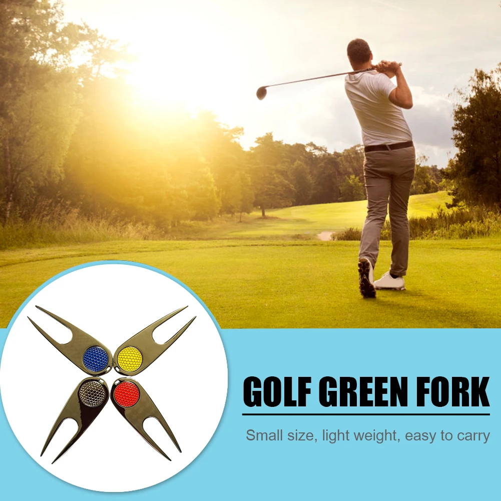 Golf Divot Repair Tools Zinc Alloy Pitch Cleaner Pitchfork