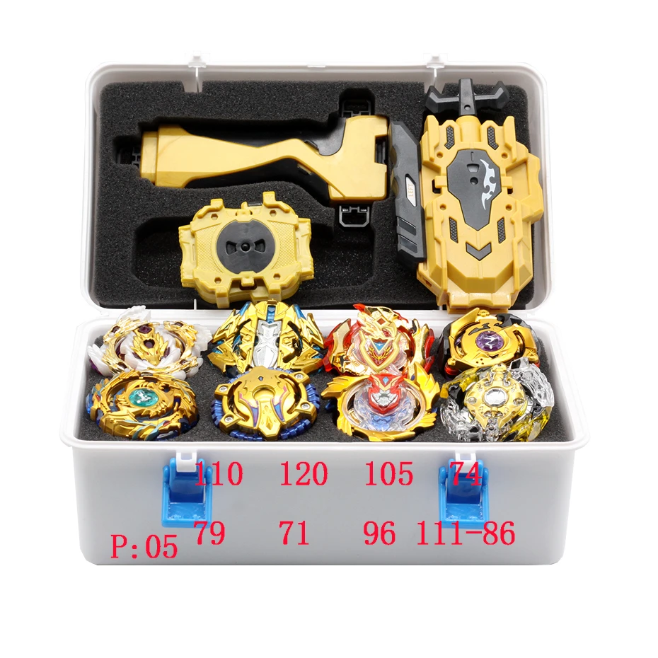 Takara Tomy новые пусковые устройства Bey Bay Burst toupe металлические золотые лезвия набор Burst Fafnir коробка Bey Blade игрушки для детей - Цвет: 005