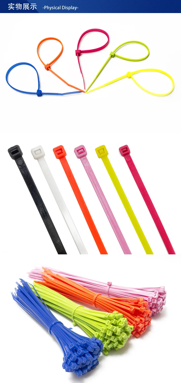 100 мм самоблокирующиеся Нейлоновые кабельные стяжки 3,9 дюйма 100 шт. 12 цветов пластиковые стяжки на молнии черные проволочные стяжки ремни UL сертифицированные