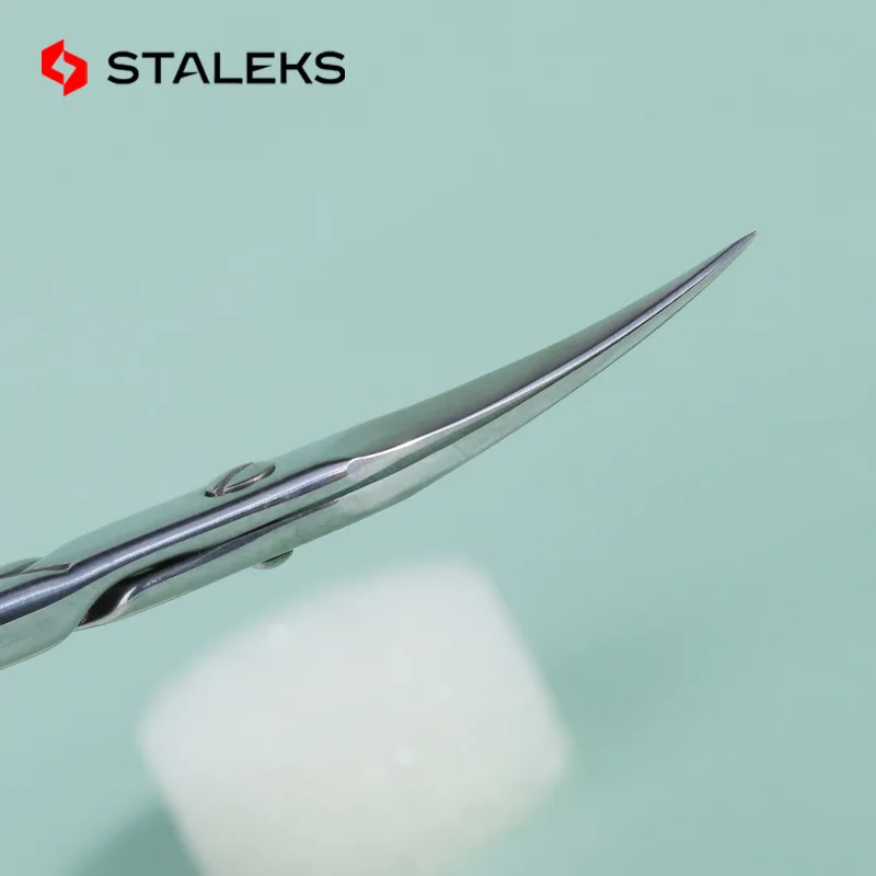 1pc STALEKS Expert 50-2 Stainless Steel Eyebrow Scissors Curve Mouth Exfoliating Hair Removal Trimmer Nail Care Tools 2