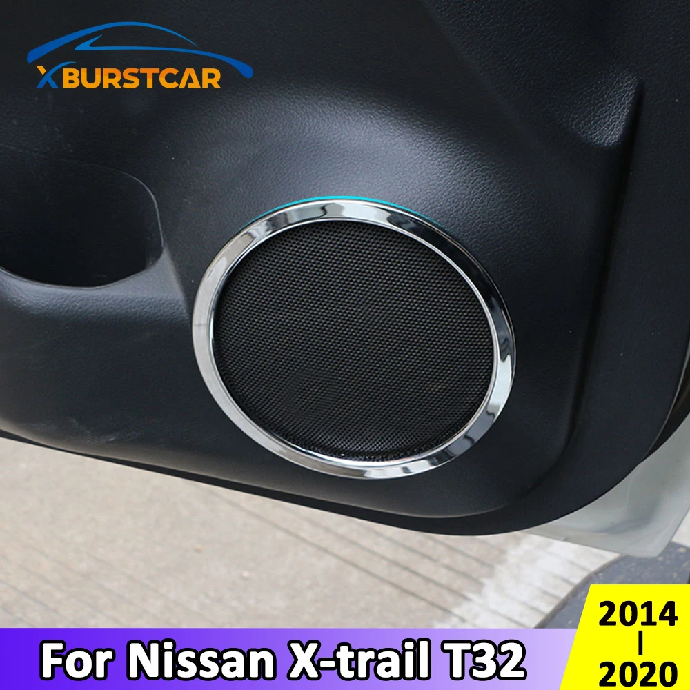 Xburstcar для Nissan X trail Xtrail T32 2014 2020 ABS Хромированная дверь стерео динамик кольцо Крышка