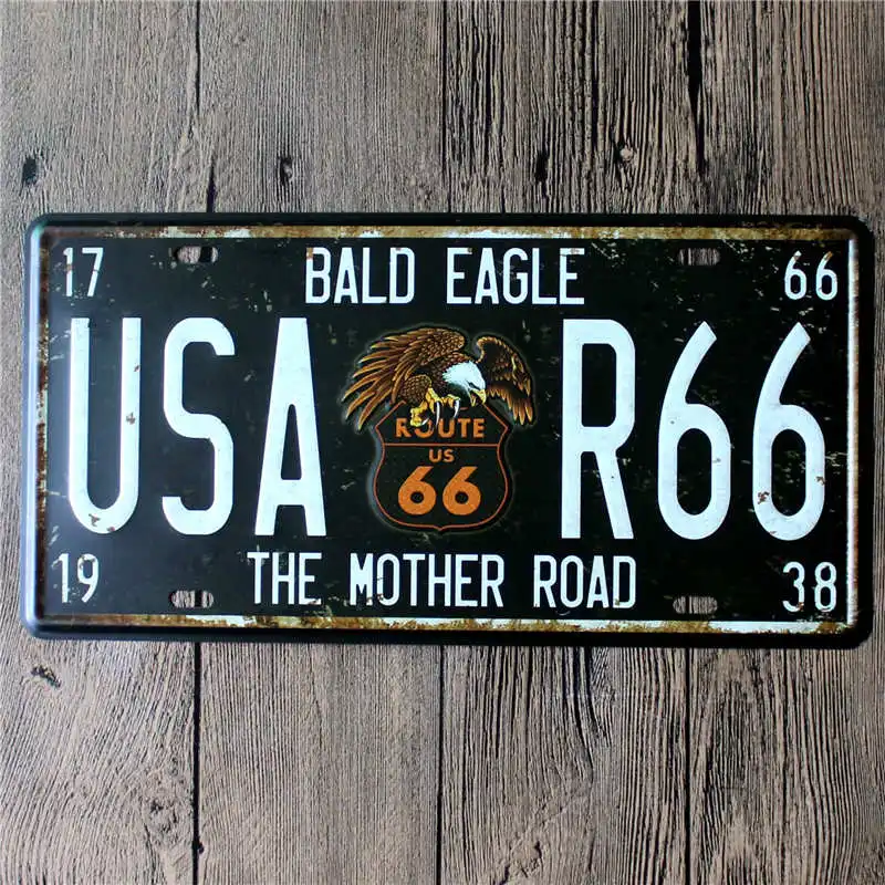 Route 66 металлическая пластина винтажная табличка для кафе украшение знак Ретро Бар Декоративное искусство настенный постер для дома Декор 15x30 см - Цвет: 9053