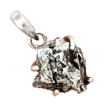 

Genuine METEORITE CAMPO DEL CIELO Pendant 925 Sterling Silver, 22.2 mm, AP6847