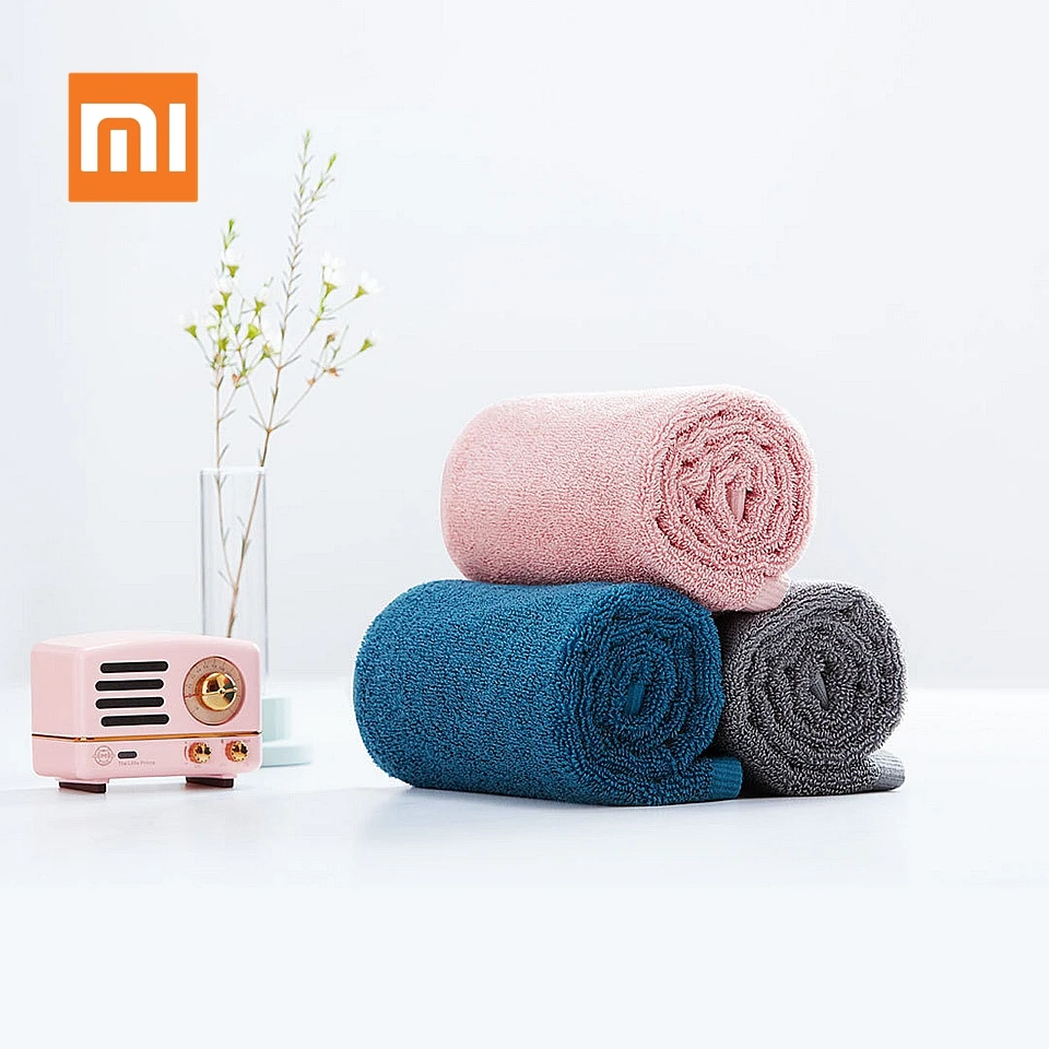 Original Xiaomi Towel 100 Cotton Strong Water Absorption Sport Bath Wash Soft Towels Durable