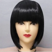  Straight Short Bob Wig Party Cap For Women 13 Colors Synthetic Hair Cosplay Wigs Bangs Cosplay Party Cap Stage Show Supplies 