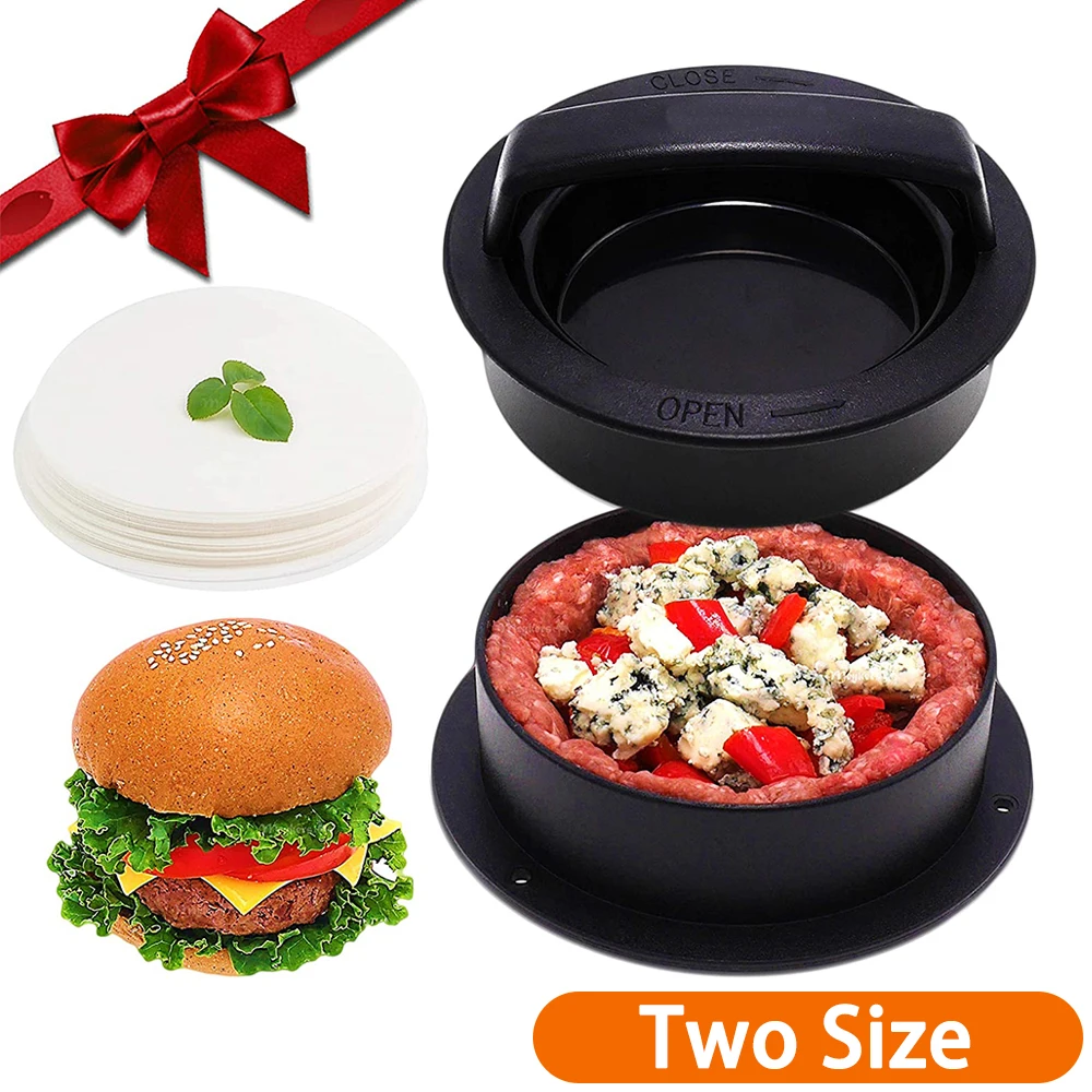 ABS Hamburger Meat Press Maker Non-Stick Stuffed Round Shape Burger Patties Beef Grill Pie Mould Kitchen Accessories | Дом и сад