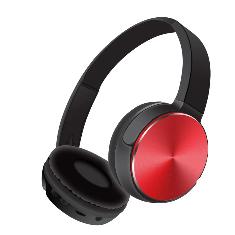 Fanshu Bluetooth наушники спортивные стерео Hands Free наушники через ухо Беспроводная музыкальная гарнитура Поддержка TF карты FM радио с микрофоном - Цвет: Красный