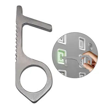 

2PCS Portable Non-Contact EDC Door Opener Elevator Keychain Tool Hygienic Keychain Door Opener Accessories